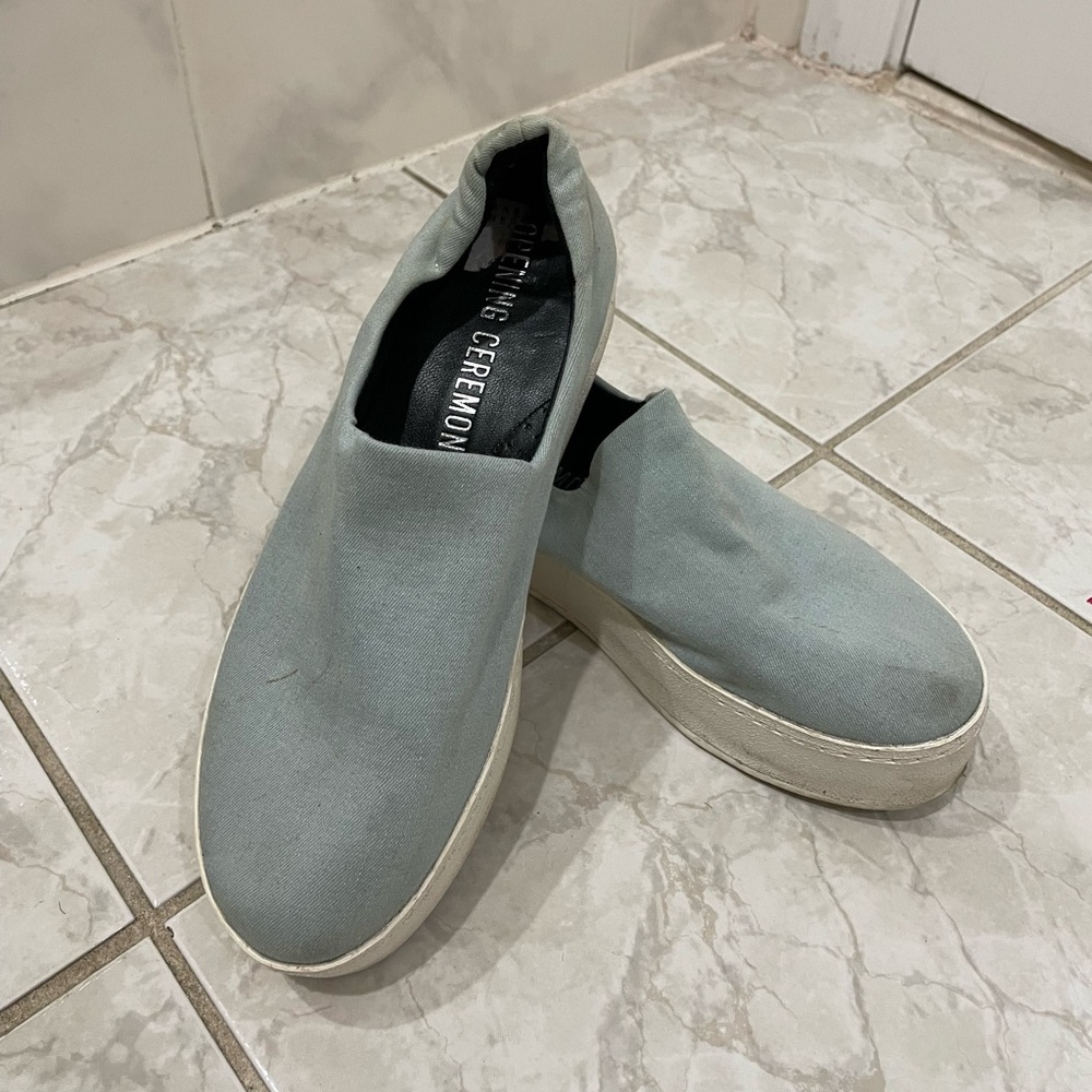 OPENING CEREMONY PLATFORM DENIM SLIDES